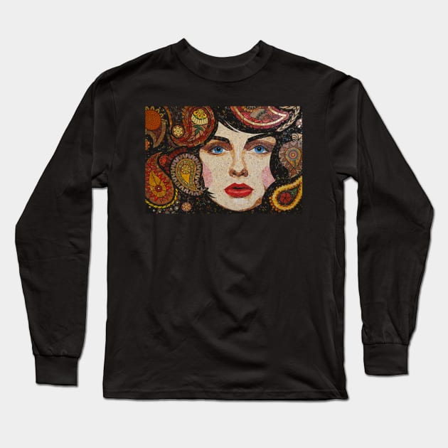 Paisley Long Sleeve T-Shirt by SchimmelArt